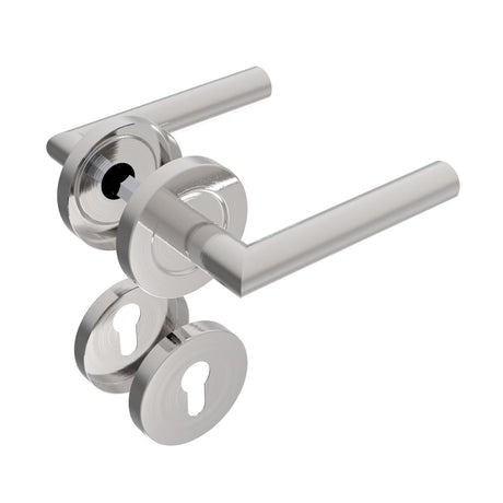 Rozsdamentes kilincs - zártakaróval AISI 304, K320