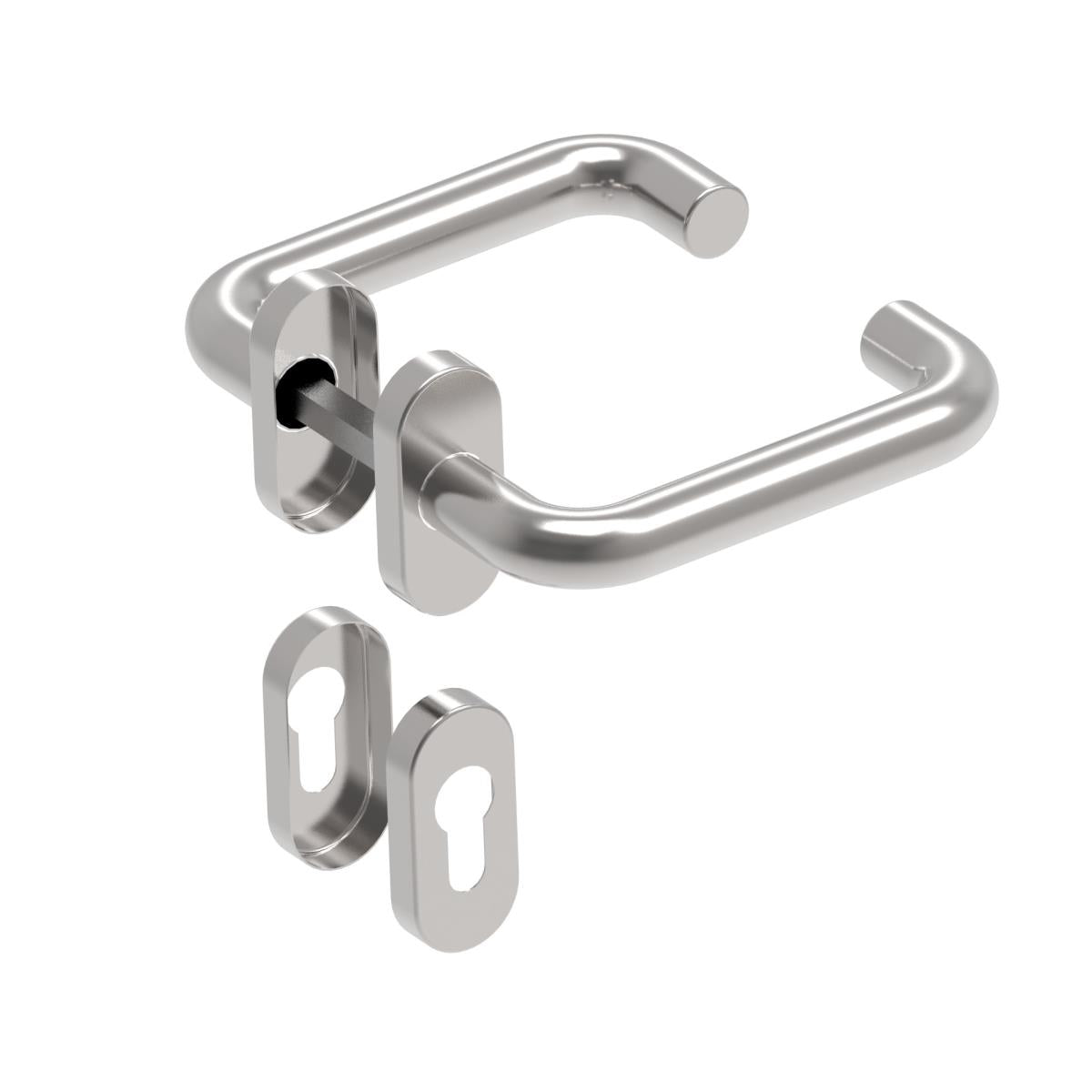 Rozsdamentes kilincs - zártakaróval AISI 304, K320