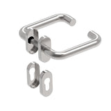 Rozsdamentes kilincs - zártakaróval AISI 304, K320