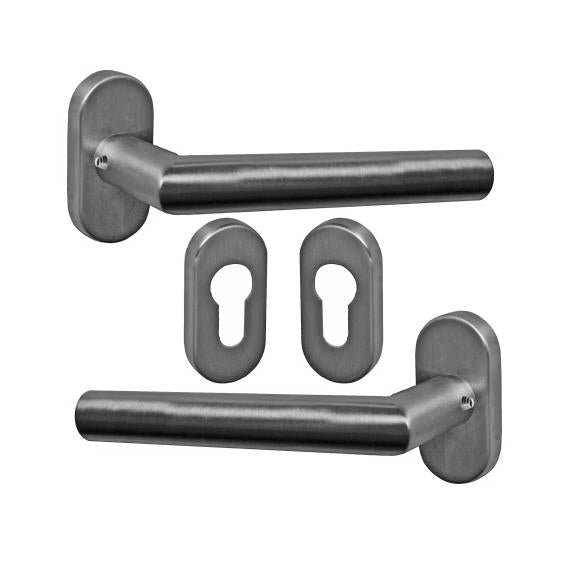 Rozsdamentes kilincs - zártakaróval AISI 304, K320