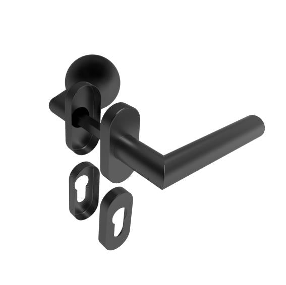 Rozsdamentes kilincs - zártakaróval AISI 304, BLACK