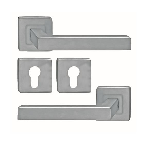 Rozsdamentes kilincs - zártakaróval AISI 304, K320