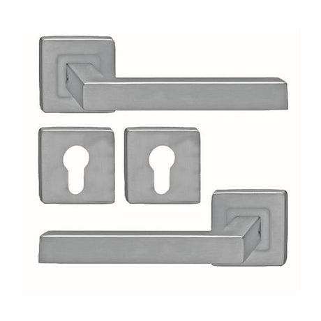 Rozsdamentes kilincs - zártakaróval AISI 304, K320