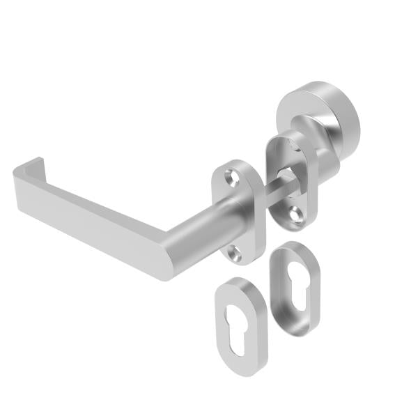 Rozsdamentes kilincs - zártakaróval AISI 304, K320