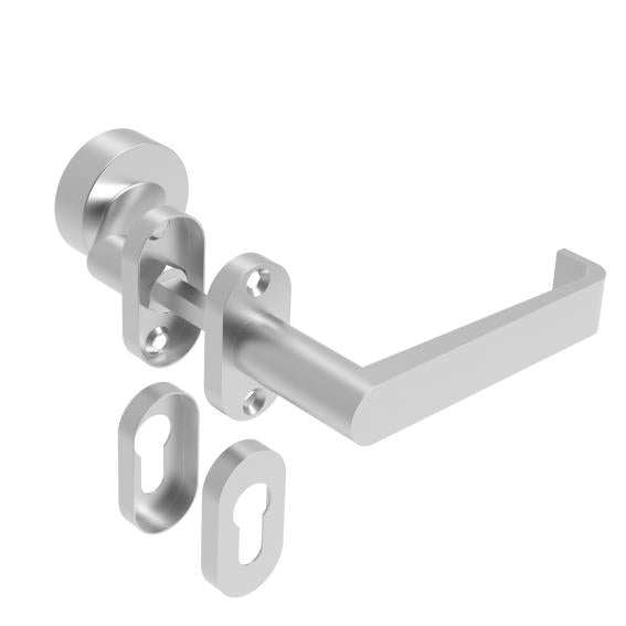 Rozsdamentes kilincs - zártakaróval AISI 304, K320