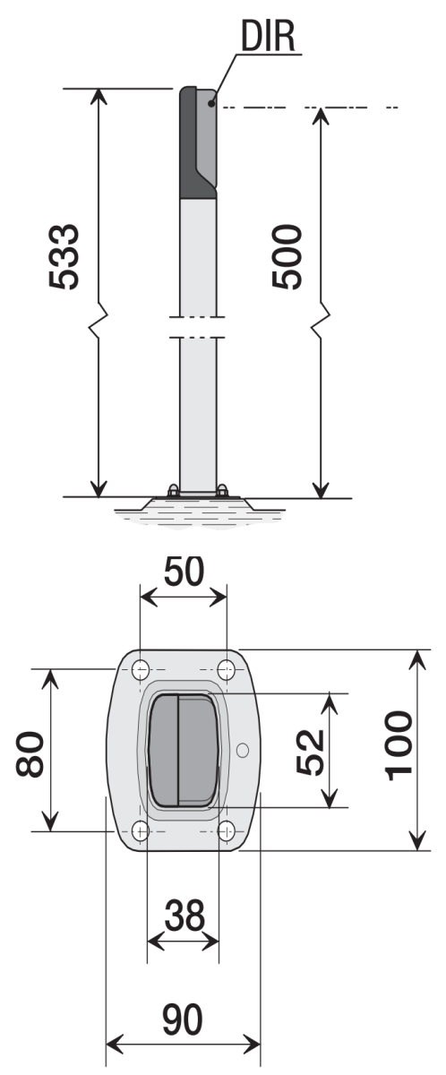 Oszlop fotocellához