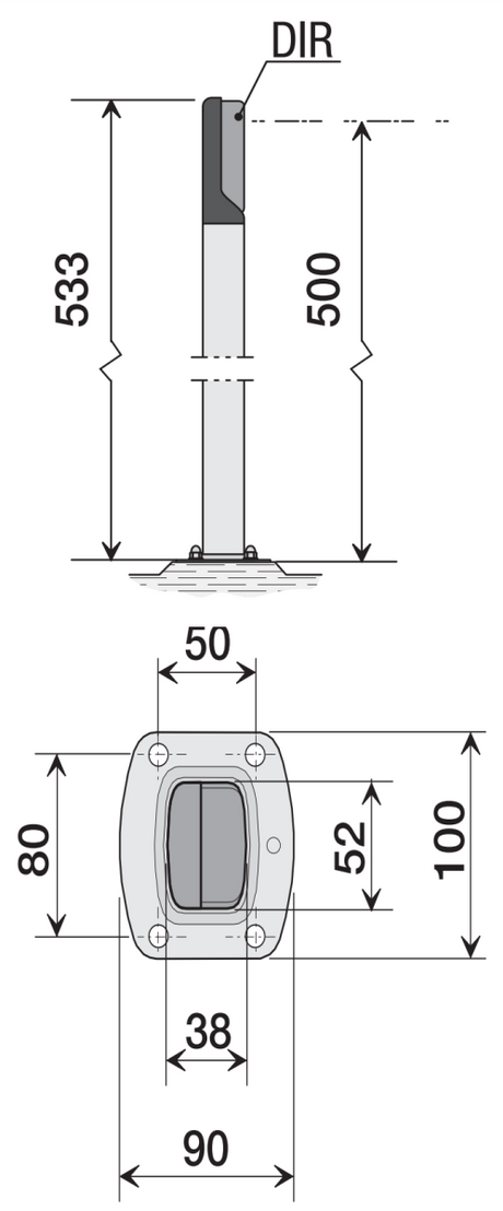 Oszlop fotocellához