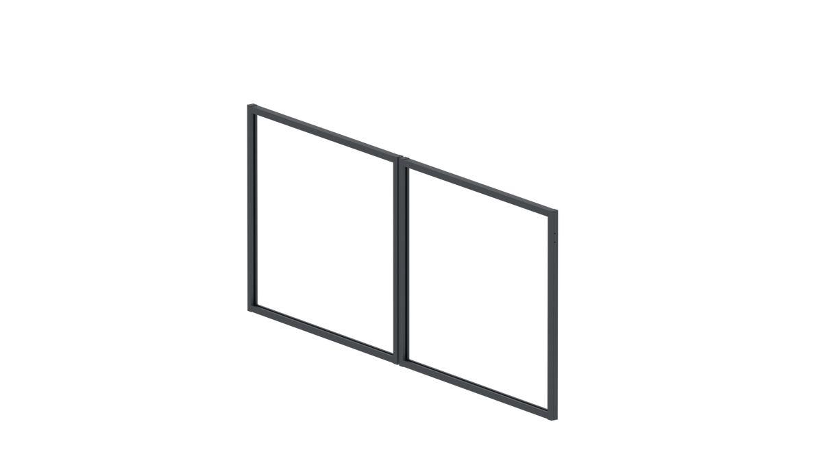 Hliníkový rám dvojkrídlovej brány 3,92x1,85 m, Antracit R7016 - SET