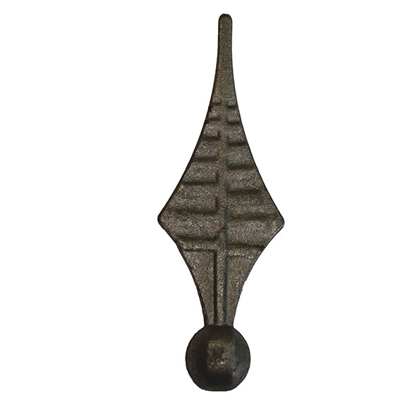 Kovácsoltvas csúcsdísz h165, b53mm