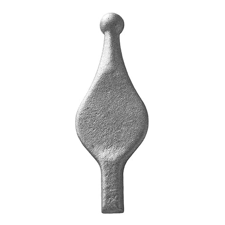 Kovácsoltvas csúcsdísz- gömbvégű h120, b42,5, n12x