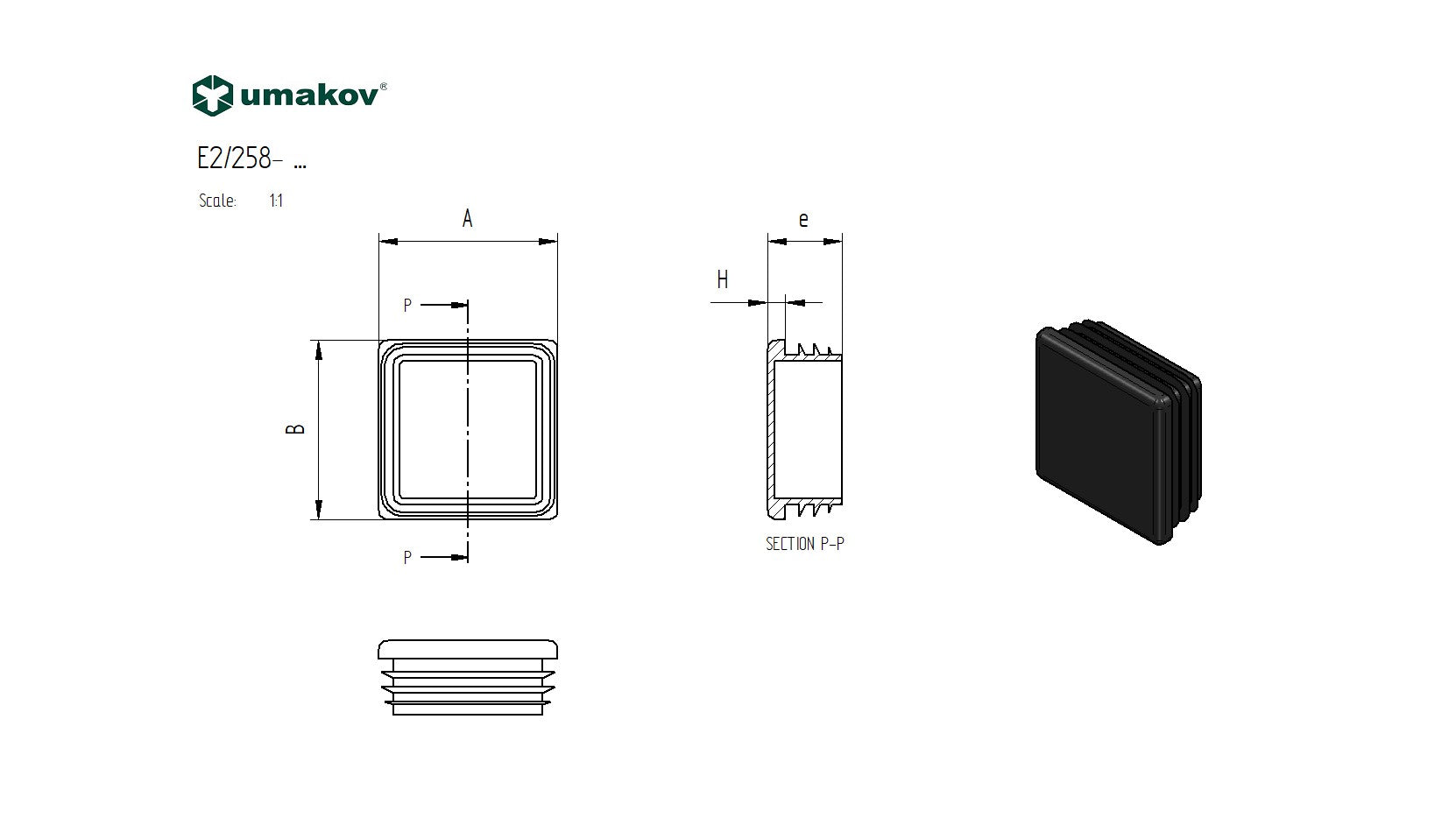 Végzáró 25x25mm-PVC