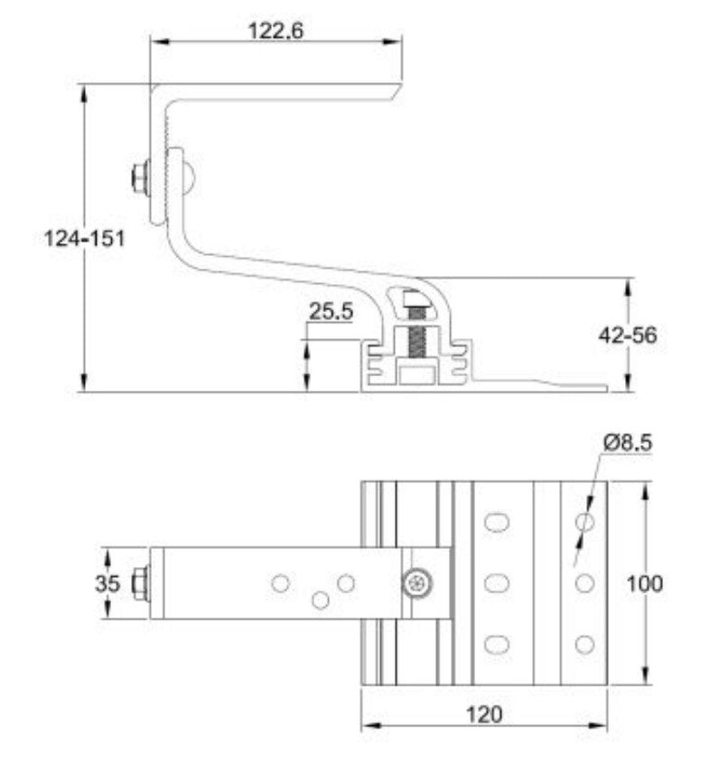 Fix rozsdamentes kampó - kerámia/beton cserép
