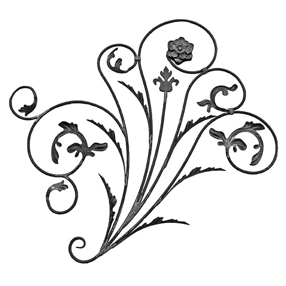 Kovácsoltvas dísz jobbos D12mm