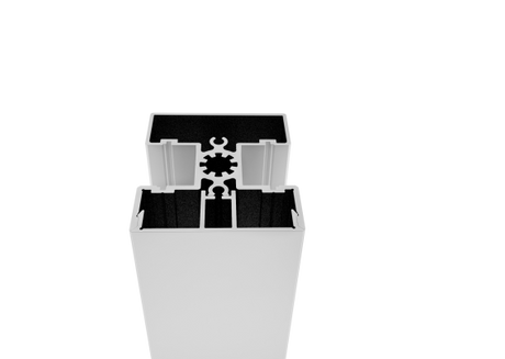 50x60-as alumínium oszlop és fedél készlet - 6000mm R7016