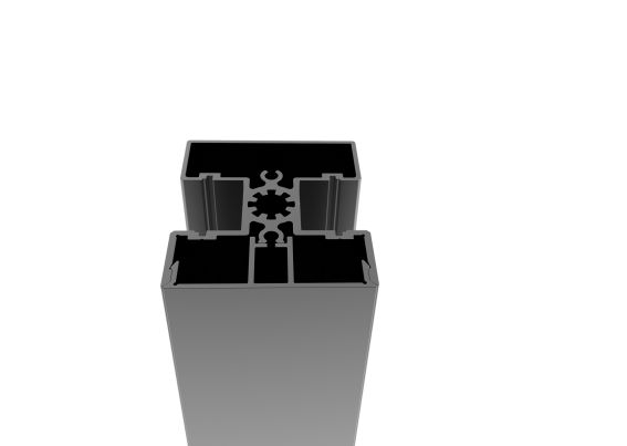 50x60-as alumínium oszlop és fedél készlet - 6000mm R7016