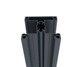 Aluminum fence post 70x70mm-1.85m, Anthracite RAL 7016, for 40 mm wide infills and angled blind fastening