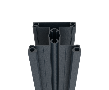 Alumínium kerítéspózna 70x70 lamellás kitöltéshez - 2500mm R7016