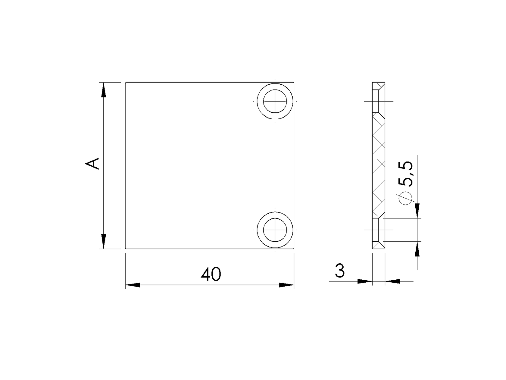 Alumínium adapter fedél lécekhez 20-26mm R7016