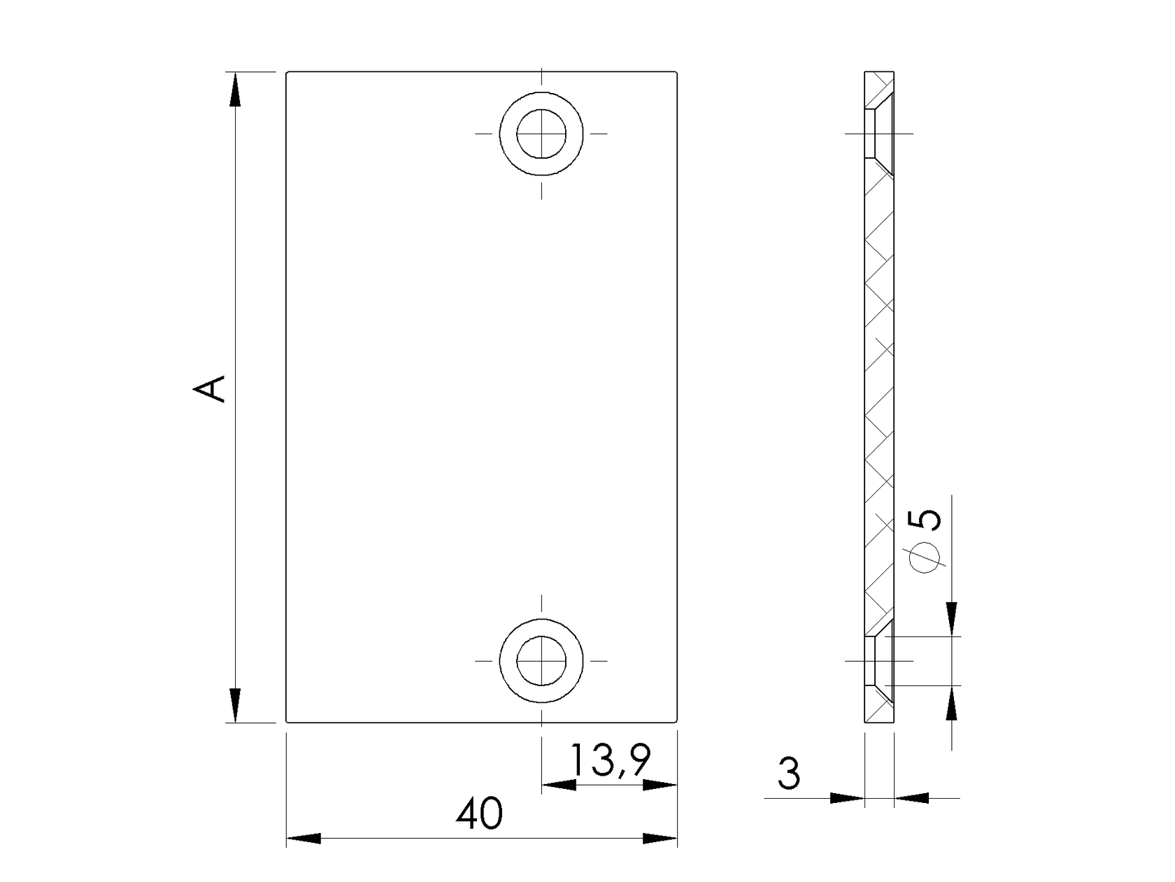 Alumínium adapter fedél redőnyökhöz 66x40 R7016