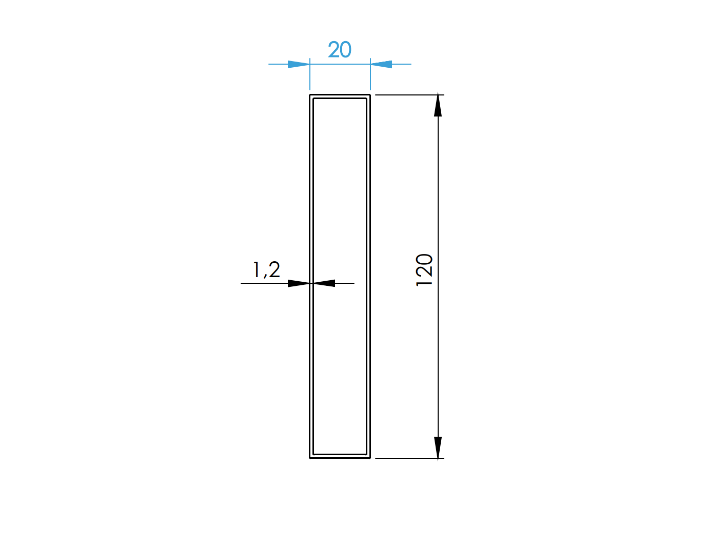 Hliníková plotová výplň 20x120x1,2 - 5x1,0 m – Antracit  RAL 7016