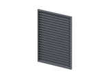 Set čierny plastový horizontálny naklápací systém 1,86x1,34 m s 1,2 m AL Antracit výplňou 20x95, v ALAntracit ráme 50x60