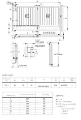 Horganyzott  összecsukós vasalat szárnyas kapuhoz