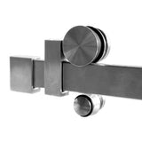 Toló üvegajtó vasalat - rozsdamentes profilban