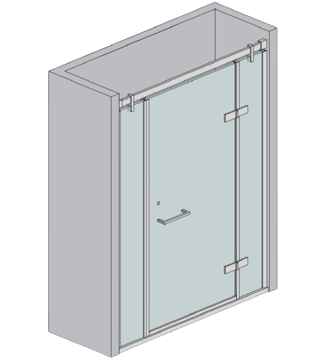 Toló üvegajtó vasalat - rozsdamentes lengőajtók