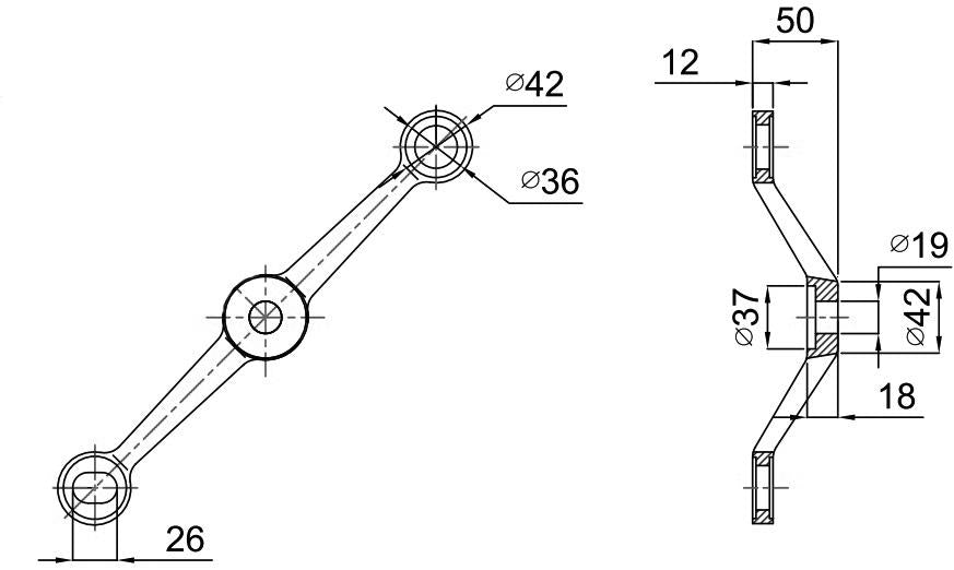Síküvegtartó pók - kétkaros