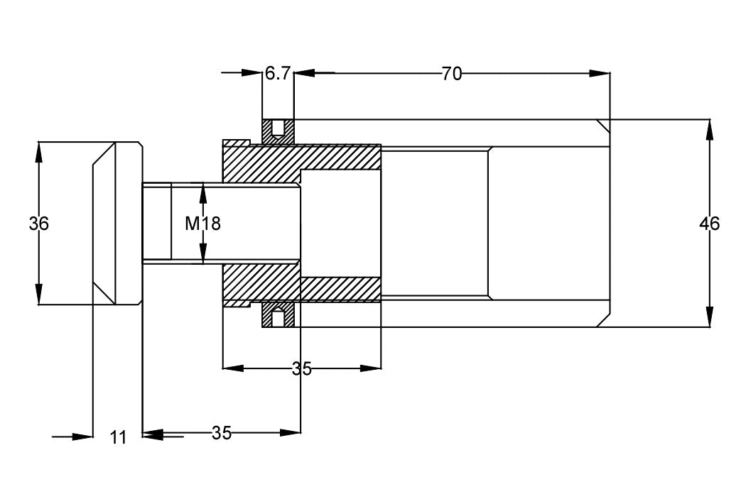 Síküvegtartó pók - egykaros rotula  AISI 304