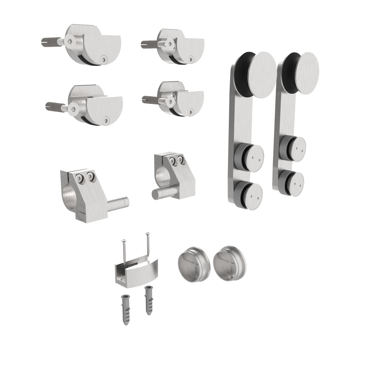 Tolóajtó vasalat üveghez (AISI304)