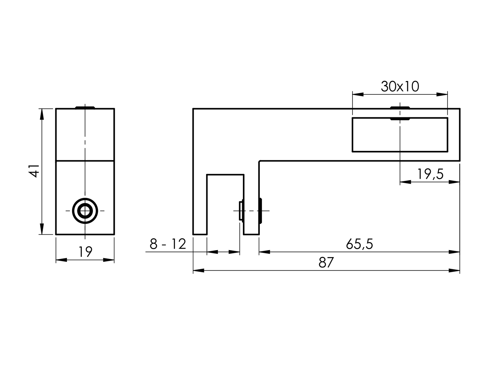 Rozsdamentes állítható támrúdvég-síküveghez
