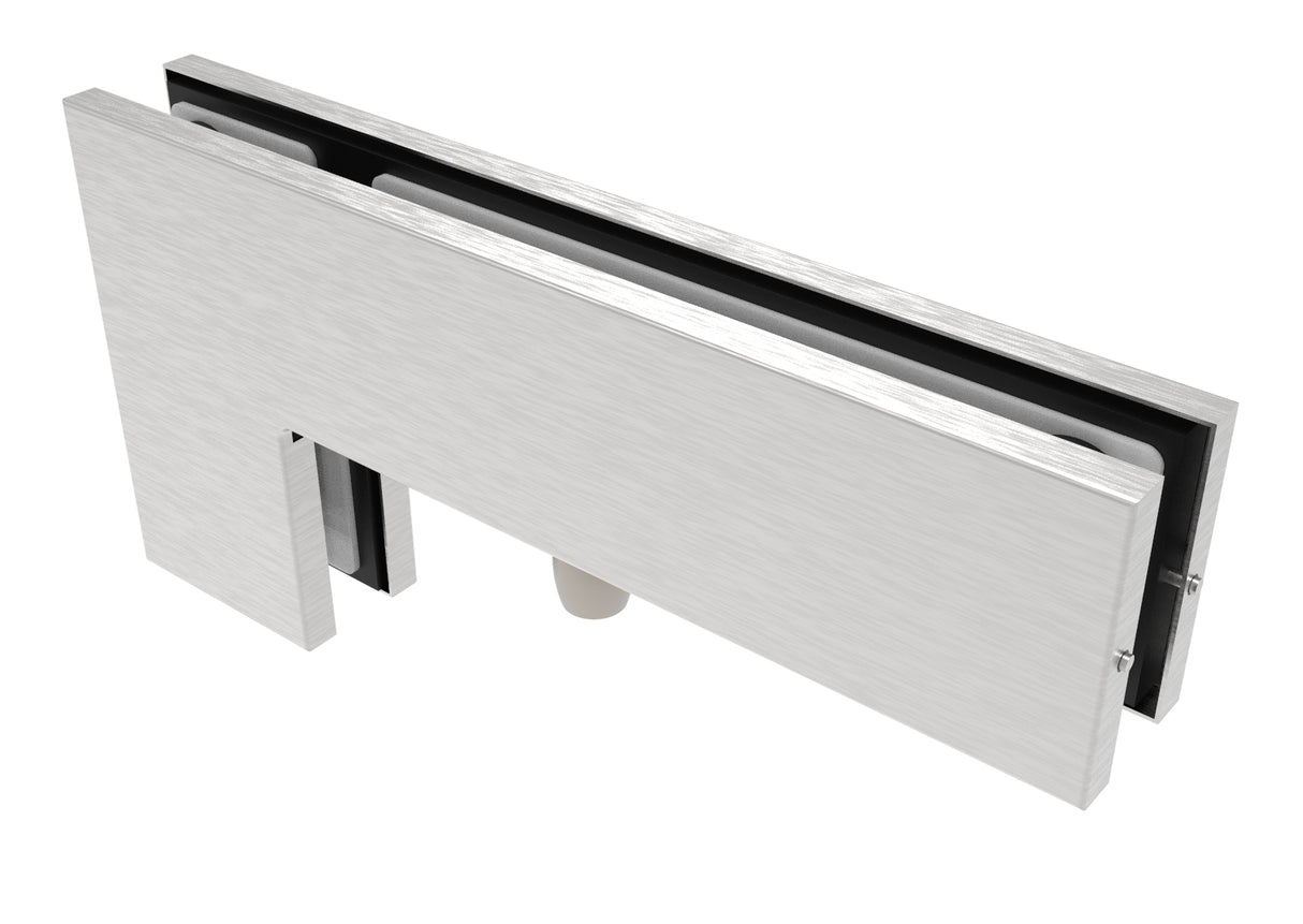 Szárnyas üvegajtó felső pánt tartó AISI 304, 218x1