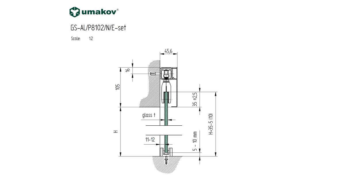 Alumínium profil üveg tolóajtóhoz
