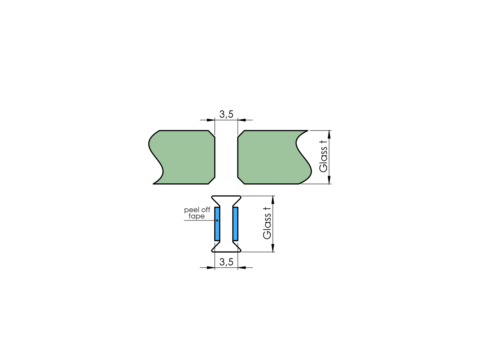 Tömítés az üveg között