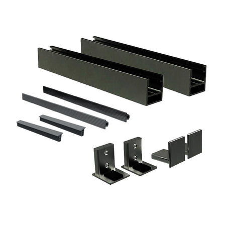 Franciaerkély alumínium szerelvény (üveg nélkül)