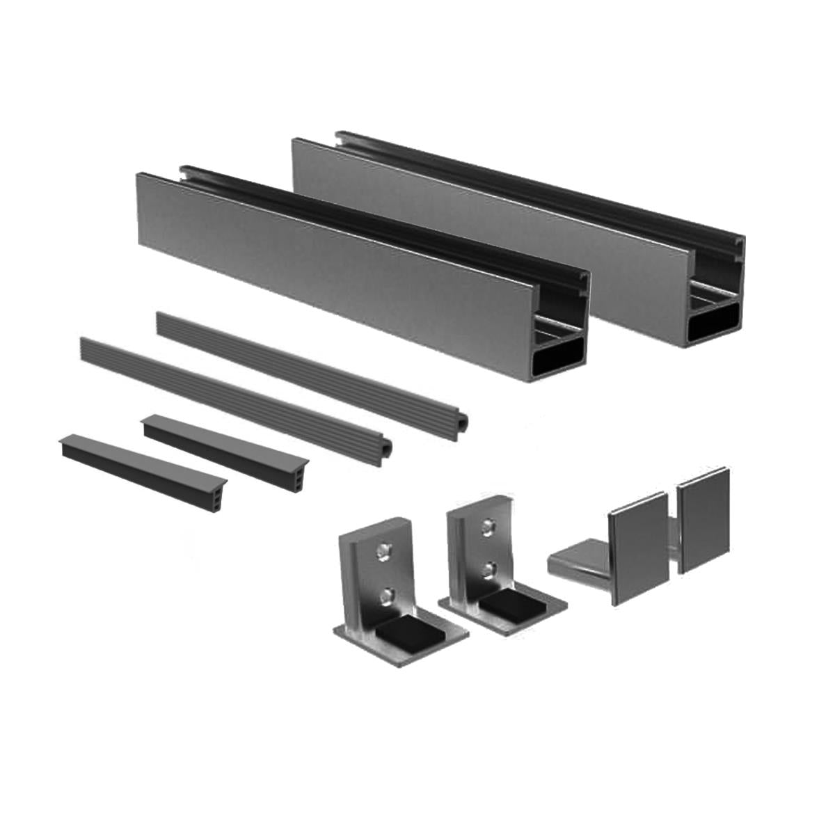 Franciaerkély alumínium szerelvény (üveg nélkül)