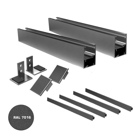 Franciaerkély alumínium szerelvény (üveg nélkül)