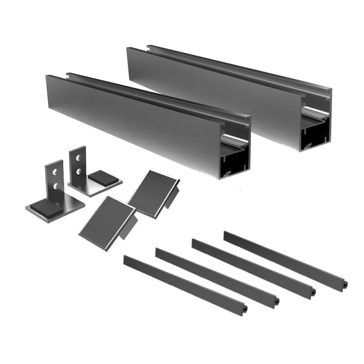 Franciaerkély alumínium szerelvény (üveg nélkül)