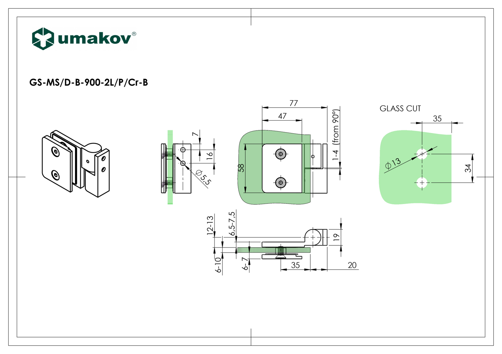 Zuhanyzóba forgáspont-üvegajtóhoz-balos