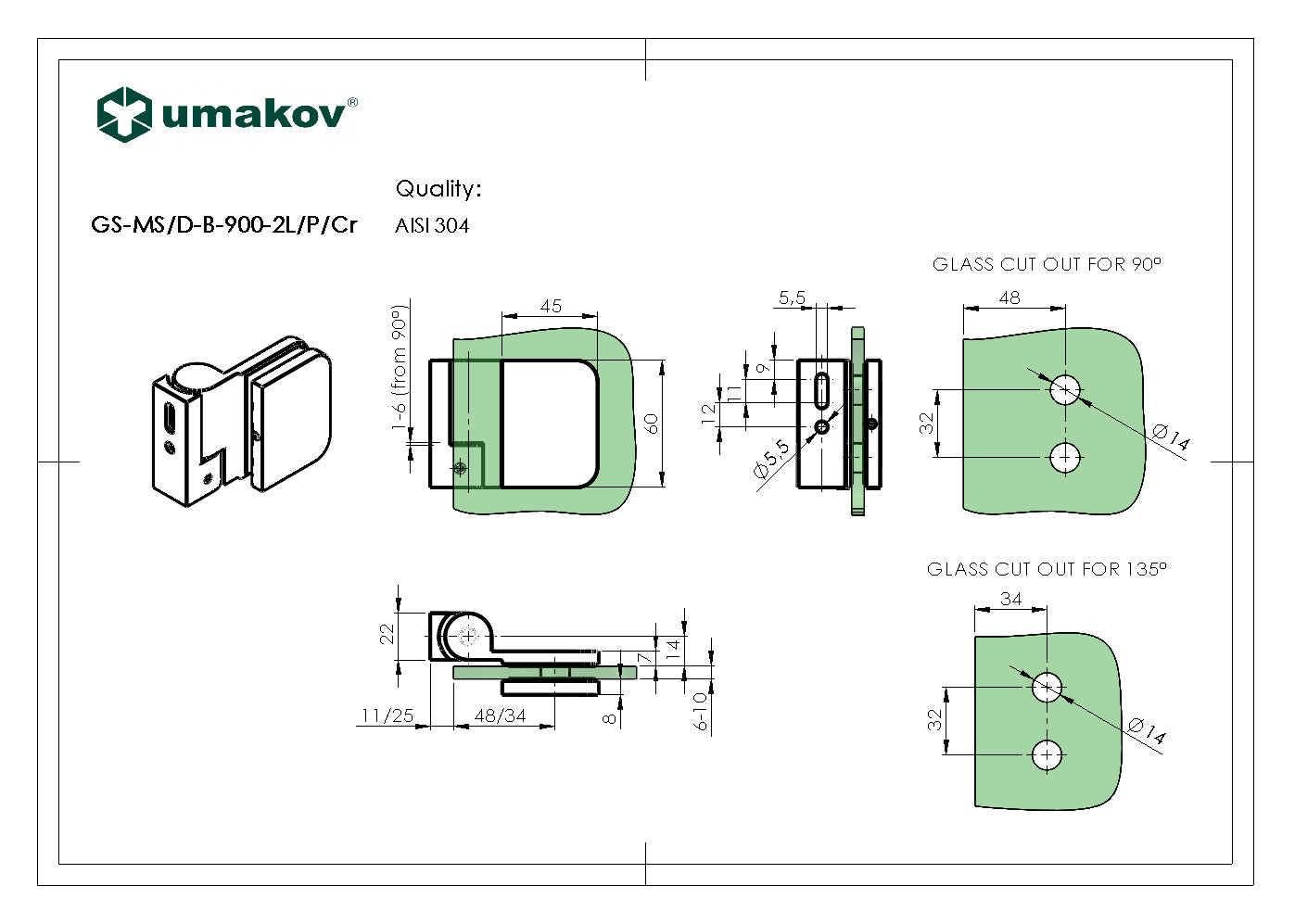 Zuhanyzóba forgáspont-üvegajtóhoz-jobbos