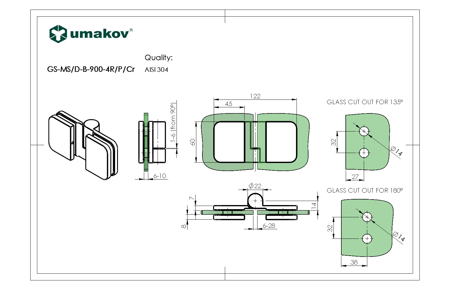 Zuhanyzóba forgáspont-üvegajtóhoz-jobbos