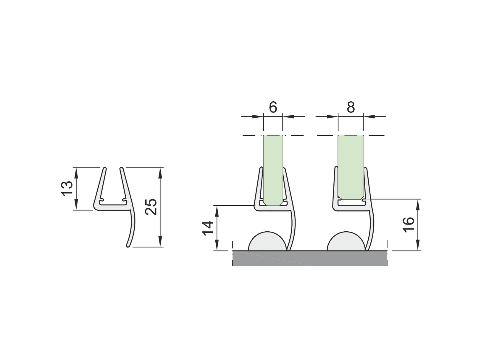 Fix üvegkeretbe gumitömítő uveg