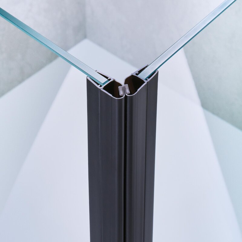 Üvegajtó PVC éltömítő 90° black