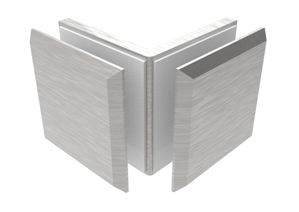 Pont üvegtartó, Zamak, 90°, T 8-10 mm