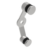 Rozsdam.kétkarospók síküvegtartó, 2xD30mm/180°