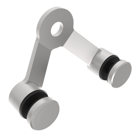 Rozsdam.kétkarospók síküvegtartó, 2xD30mm/90°