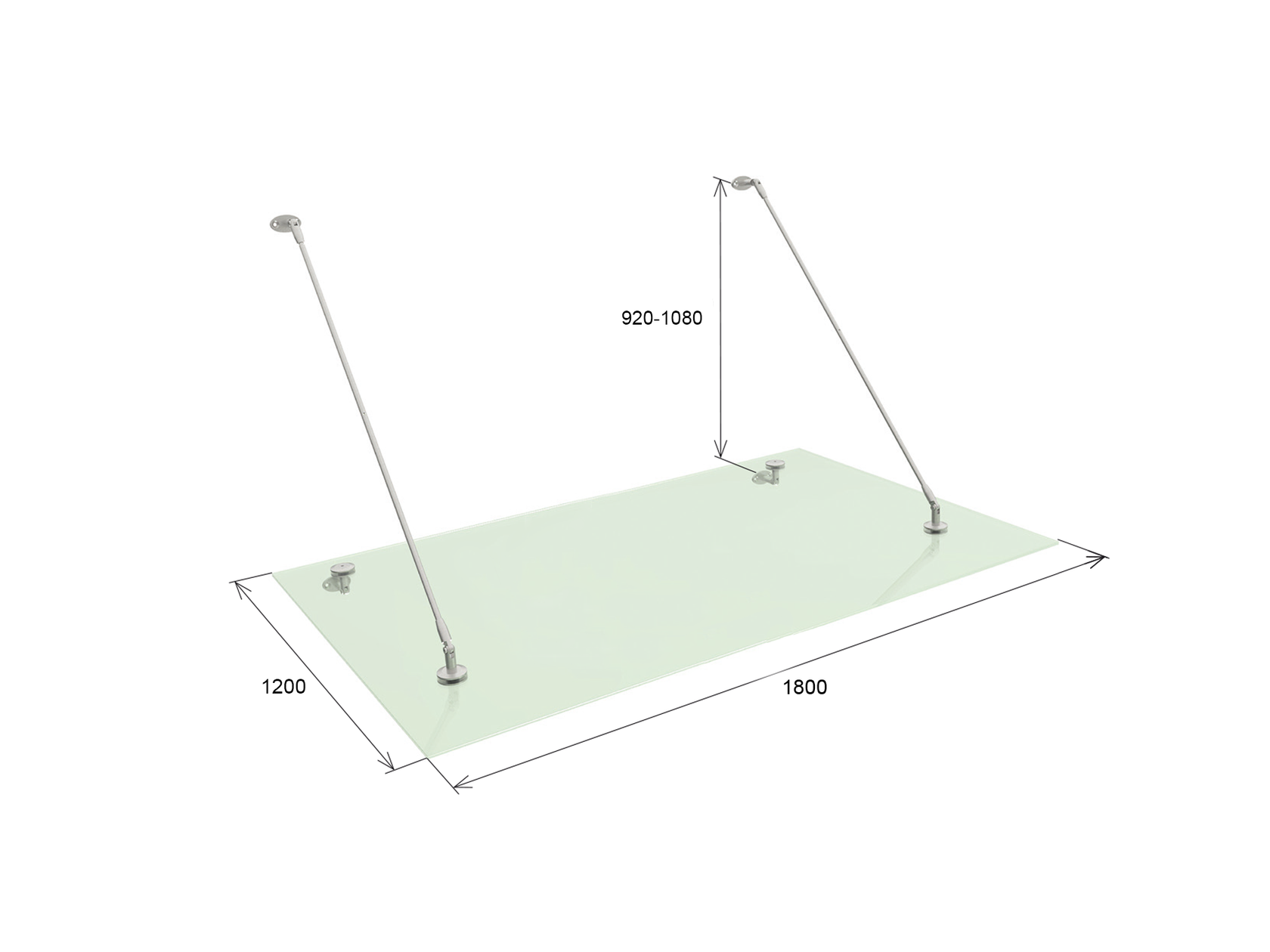 Üveg előtető garnitúra. AISI316, M12