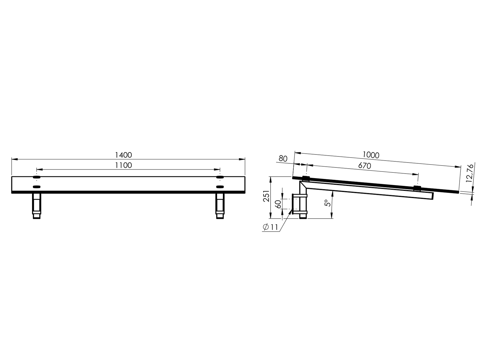 Üveg előtető konzol