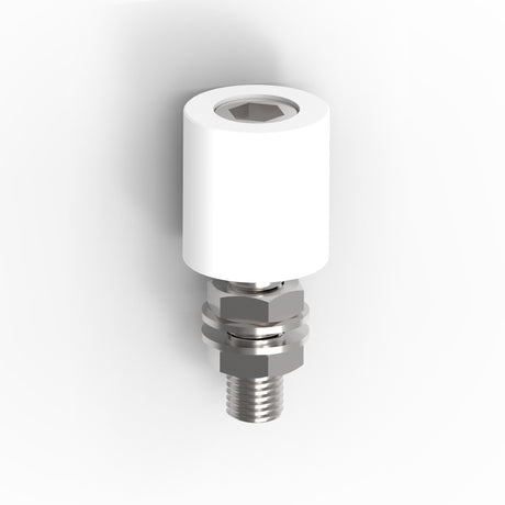 Támasztógörgő fehér PVC Zn, D42mm, white